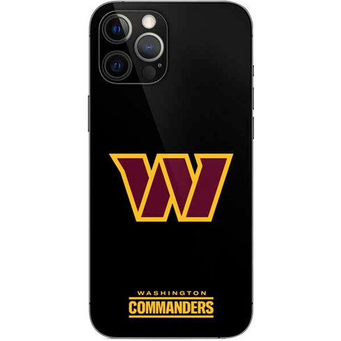 NFL Washington Commanders Black Background iPhone 12 Pro Max Skin